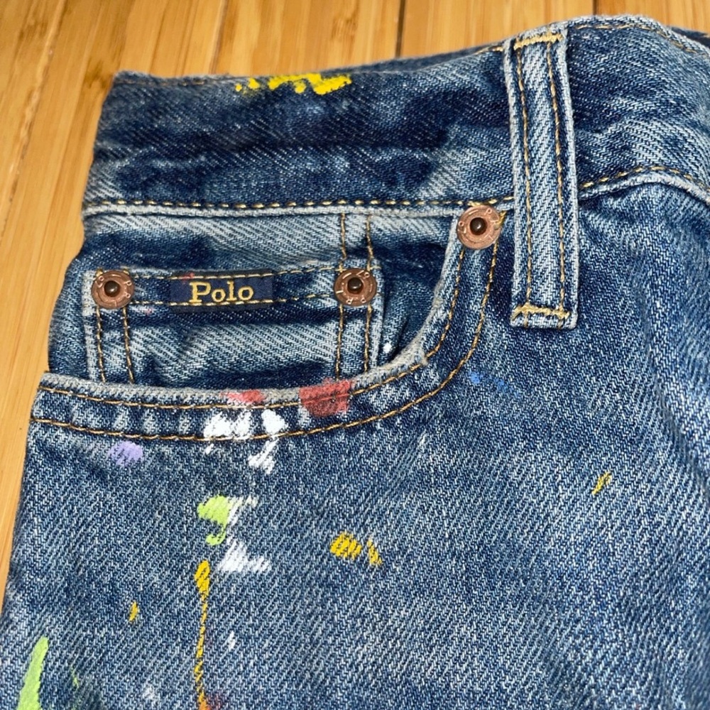 Polo Ralph Lauren The Sullivan Slim Paint Splatter Shorts - Picture 2 of 8